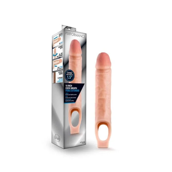 Performance 10 Inch Cock Sheath Penis Extender Vanilla