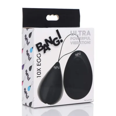 Bang 10x Silicone Vibrating Egg Black