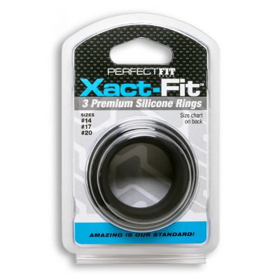 Xact Fit Silicone Cock Rings x3