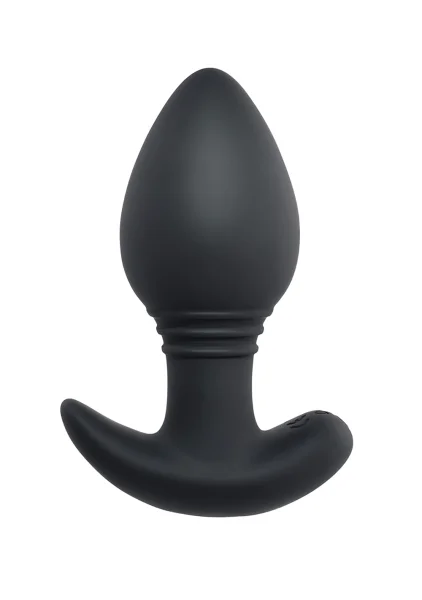 Playboy Pleasure Plug & Play Rechargeable Silicone Vibrating Butt Plug With Remote - Black