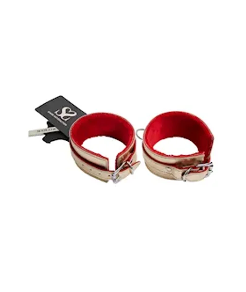 Bound X Gold Metallic Leather Wrist Cuffs - Silver/black — image 6 of 8