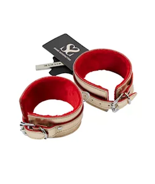 Bound X Gold Metallic Leather Wrist Cuffs - Silver/black — image 5 of 8