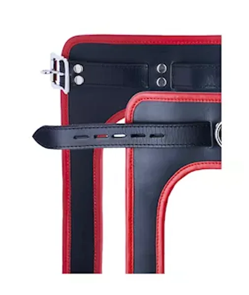 Bound X Tall Leather Suspension Cuffs - Black / Red — image 7 of 8