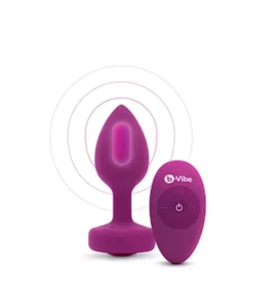 B-vibe Vibrating Jewel Plug - 3.8 Inch - Fuchsia - S/m — image 15 of 16