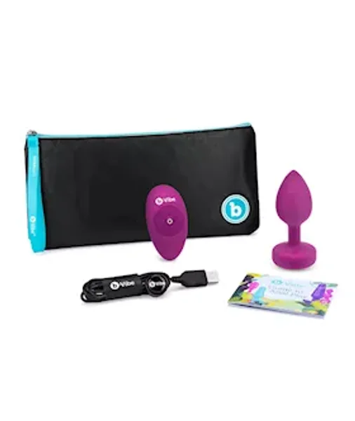B-vibe Vibrating Jewel Plug - 3.8 Inch - Fuchsia - S/m — image 14 of 16