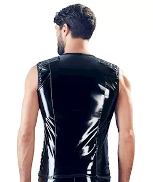 Vinyl Biker Shirt - Black - Small — image 9 of 12