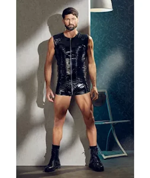 Vinyl Biker Shirt - Black - Small — image 7 of 12