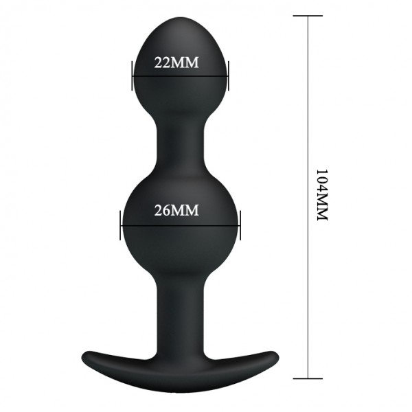 4" Dual Ball Style Butt Plug