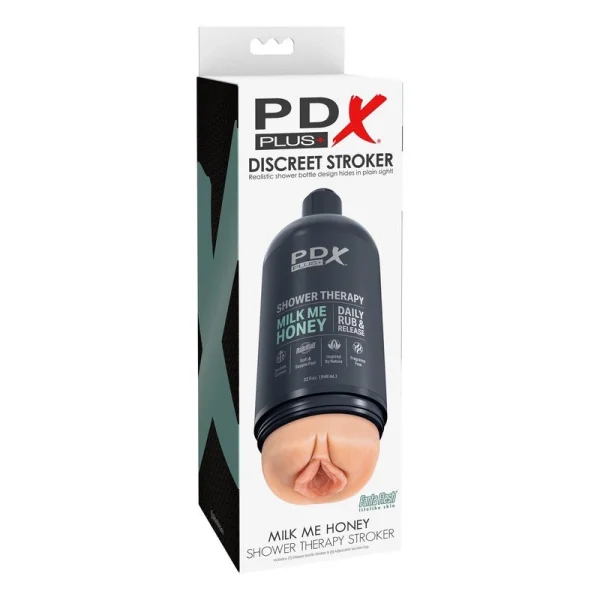 PDX Plus Shower Therapy Milk Me Honey Discreet Penis Stroker By Pipedream - Vanilla