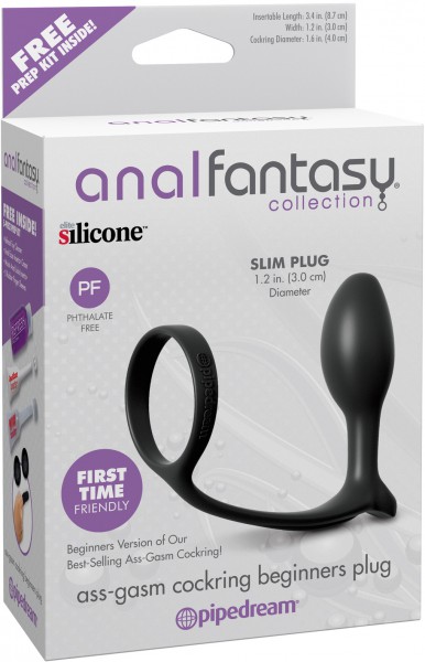 Ass-Gasm Cock Ring Beginners Plug