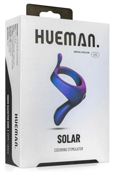 Hueman Solar 4.4" Vibrating Strap On Cock Ring