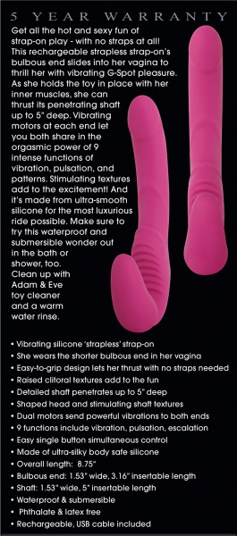 Vibrating Strapless Strap On