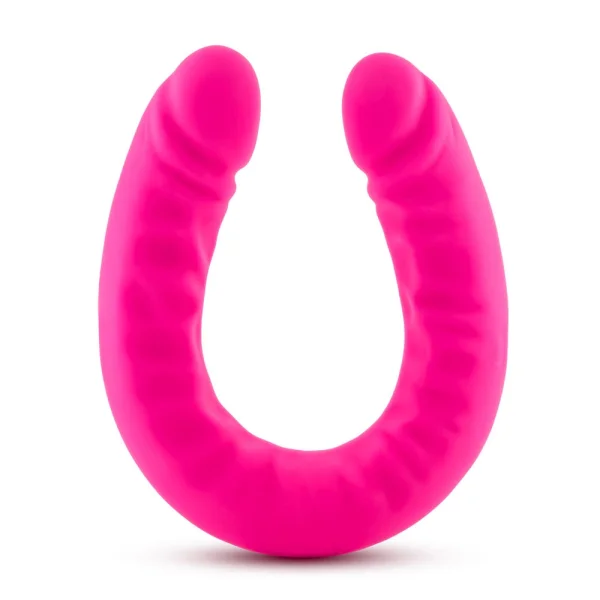 18" Slim Double Sided Dildo in Hot Pink