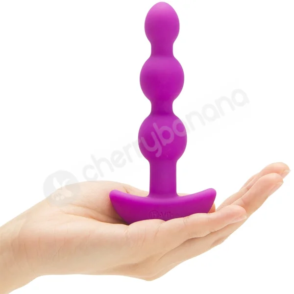 B-Vibe Triplet Purple Flexible Silicone Vibrating Anal Beads
