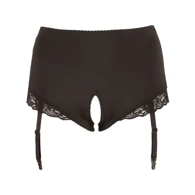 Frankie Open Suspender Briefs Black Extra Large