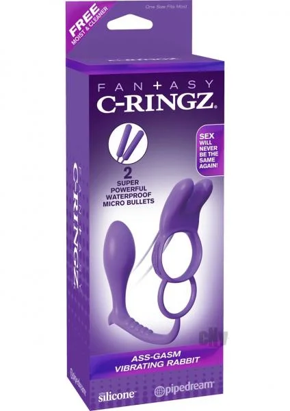 Fantasy C-ringz Ass-gasm Vibrating Rabbit - Purple