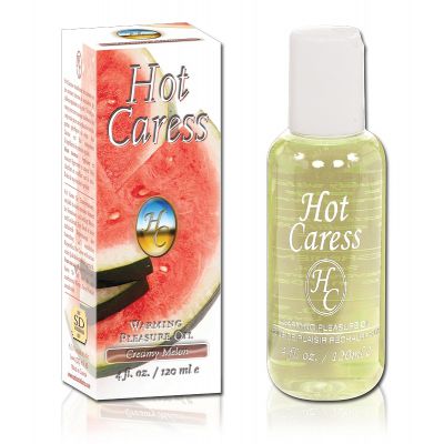 Hot Caress Flavoured Warming Massage Oil Melon
