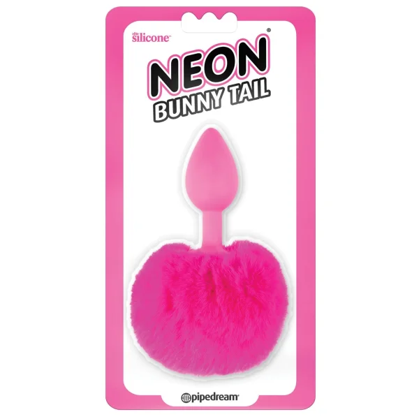 Neon Bunny Tail - Pink