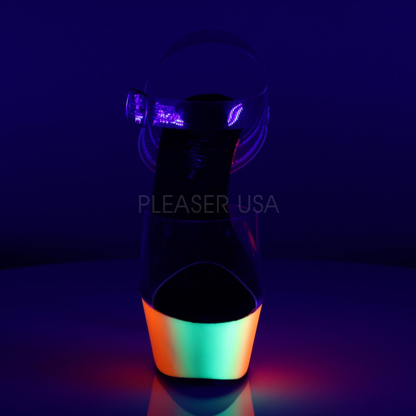 6 inches Heel, 1 3/4 inches PF Ankle Strap Sandal W/Neon MC PF Bottom — image 6 of 8