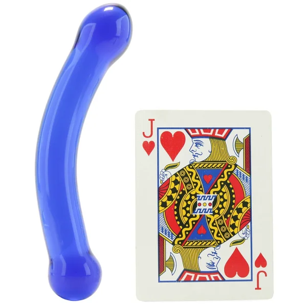 Glas 6 inches Curved Glass G-Spot Dildo Blue