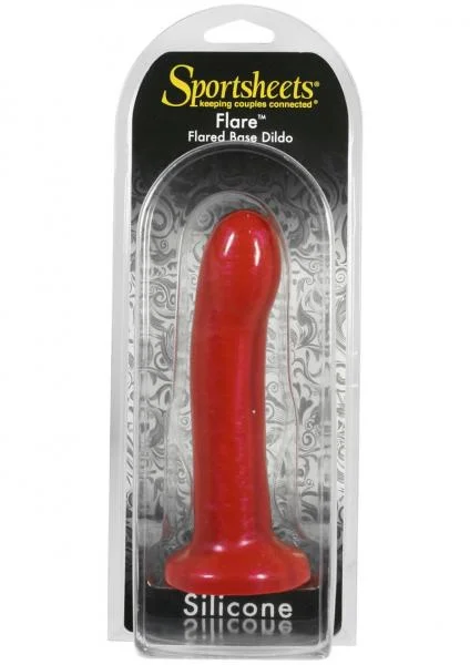 Sportsheets Flare Silicone Dildo Flared Base Red