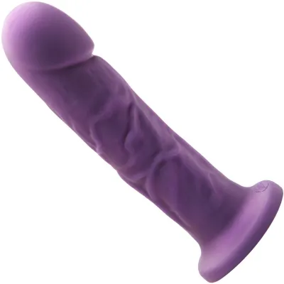 Goliath Super Soft Silicone Dildo With Suction Cup Bullet Vibe by Tantus Amethyst