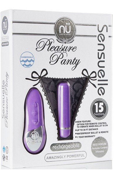 NU Sensuelle Rechargeable Pleasure Lace-Up Panty Vibrator