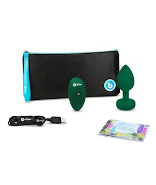B-vibe Vibrating Jewel Plug - Green - M/l — image 15 of 16