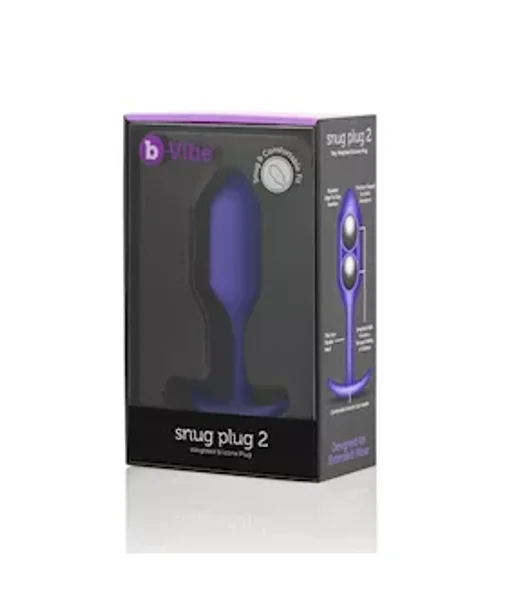 B-vibe Snug Plug 2 - Purple - 4.3 Inch — image 12 of 16
