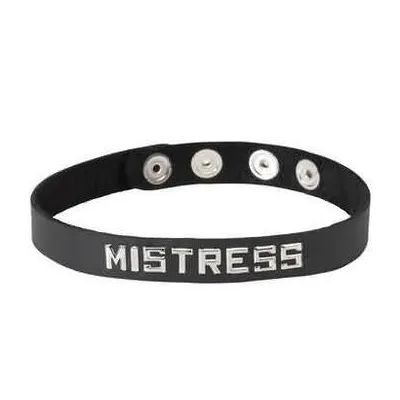 Wordband Collar Mistress Black
