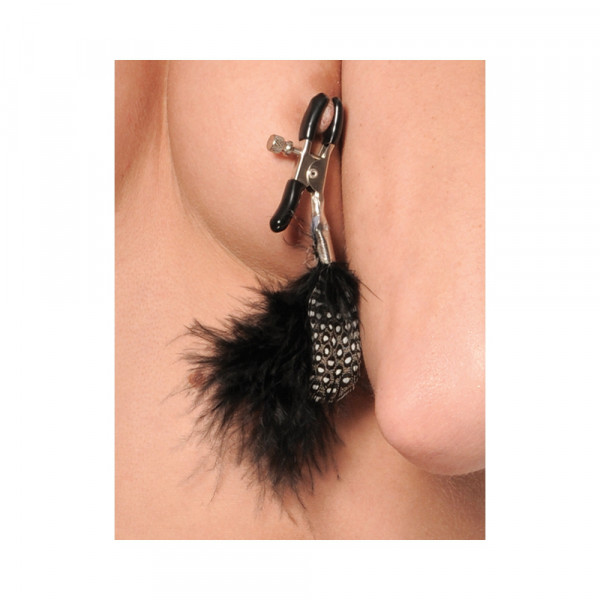 Fetish Fantasy Feather Nipple Clamps Black — image 4 of 5