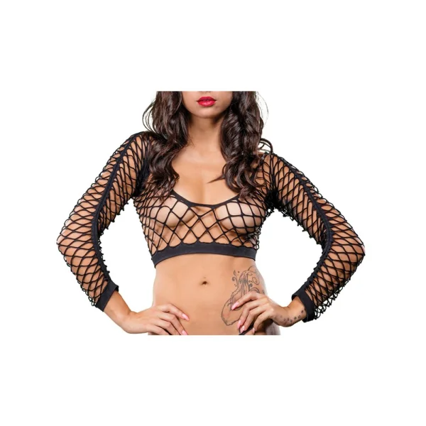 Black Mesh/fishnet Crotchless Legging — image 9 of 9