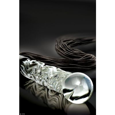 Pipedream Flogger with 6 75 Glass Dildo Handle