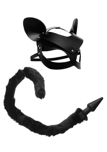 Cat Tail Anal Plug and Mask Set