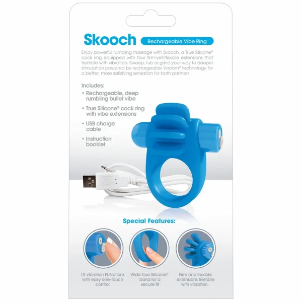 Charged Skooch Silicone Rechargeable Cock Ring With Fins from The Screaming O