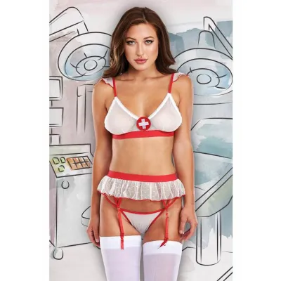 Always On Call Nurse 3 Piece Set White S m