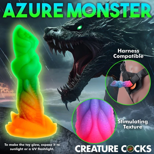 Creature Cocks Aqua-Cock Glow-in-the-Dark Dildo