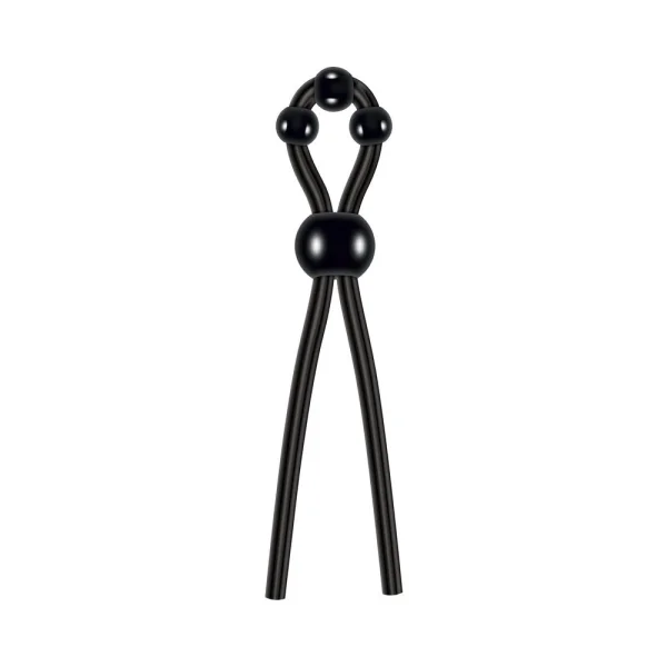 Ultimate Silicone Lasso Cock Ring Black