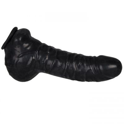 Bondara Latex Black Cock Sleeve 7 inch