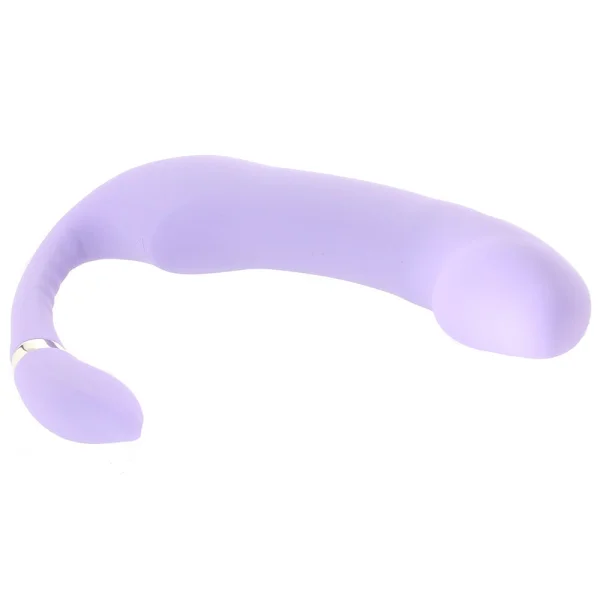 Gender X Orgasmic Orchid Rechargeable Silicone Vibrator With Flexible Clitoral Stimulator - Purple