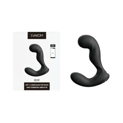 Iker App controled Prostate Perineum Vibrator Black