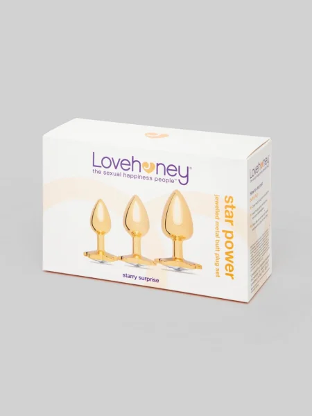 Lovehoney Star Power Jeweled Metal Butt Plug Set (3 Piece)