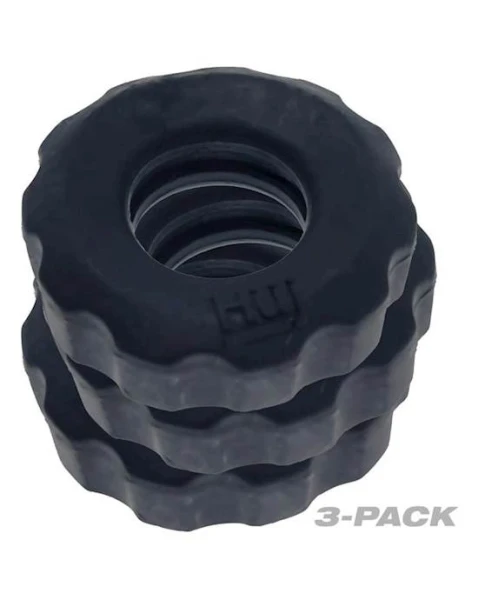 Super Huj - 3-Pack Cockrings - Tar Ice