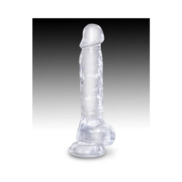 King Cock Clear 8in Cock With Balls — image 7 of 14