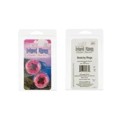 Island Rings Double Stacker Pink