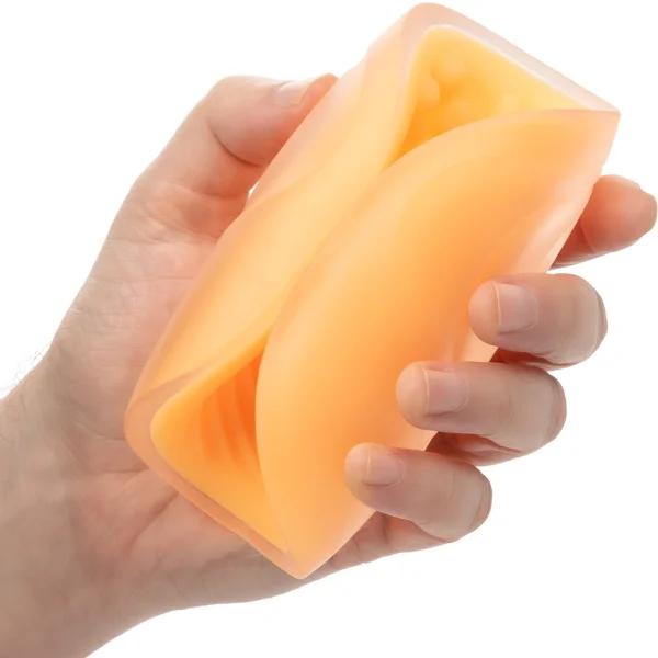 The Gripper Dual Grip Penis Masturbator By CalExotics - Orange