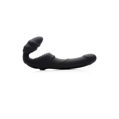 Slim Rider Ribbed Vibrating Strapless Strap On