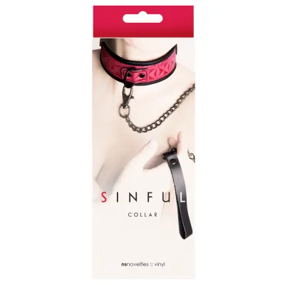 Sinful Black Collar Leash