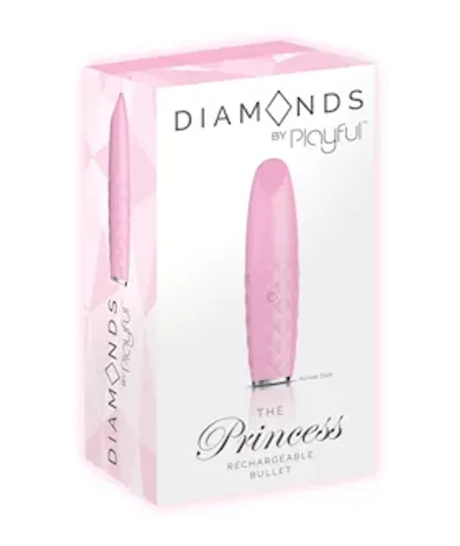 Diamonds The Princess Rechargeable Bullet Vibrator - Pink — image 4 of 4
