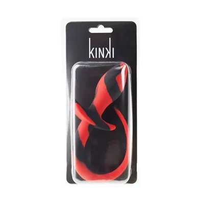 Kinki Silicone Tail Butt Plug Red Black 3 Inch